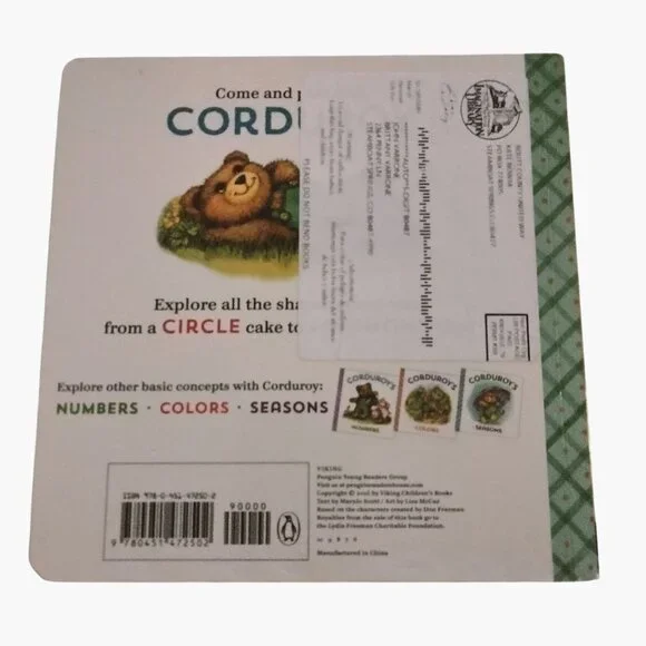 Corduroys Shapes Board Book For Kids Penguin Random House - Picture 3 of 5